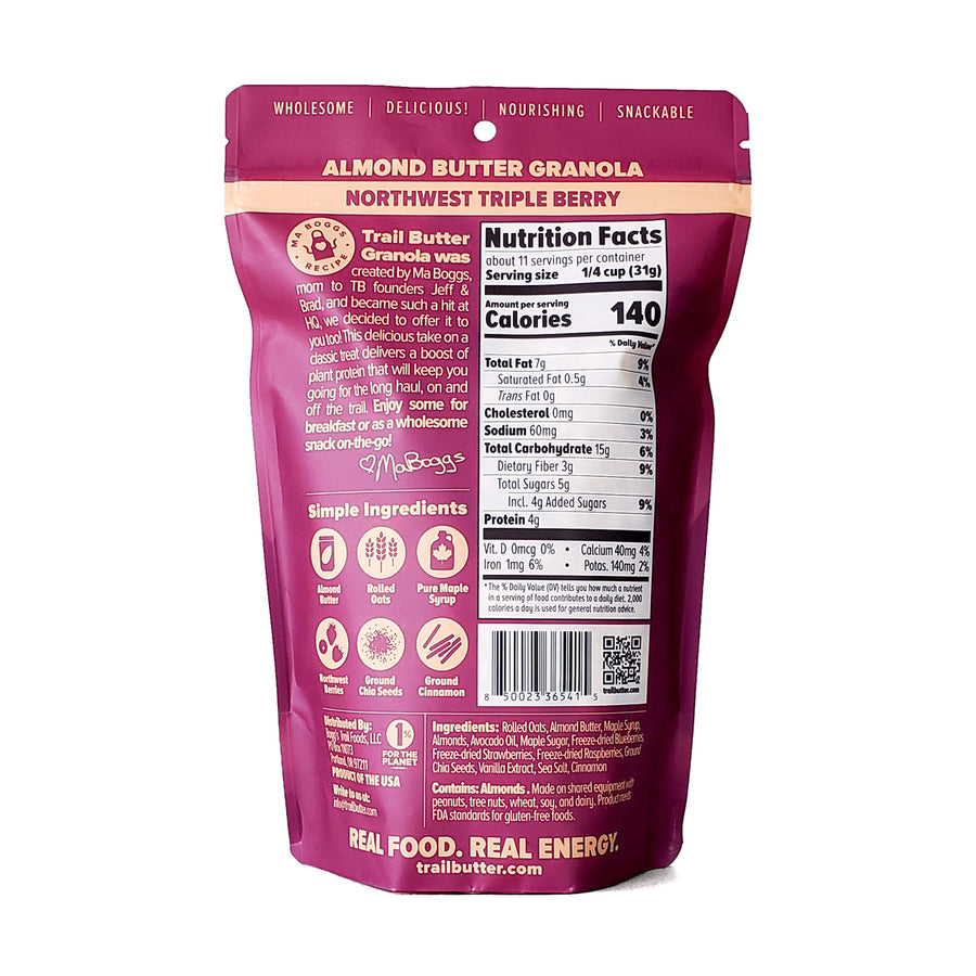 NW Triple Berry Almond Butter Granola - Big Crunch Pouch